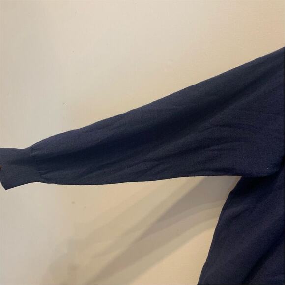 Vintage Linea Uomo Men's 2XL Navy Wool Blend Crewneck Sweater Pullover - Picture 6 of 9